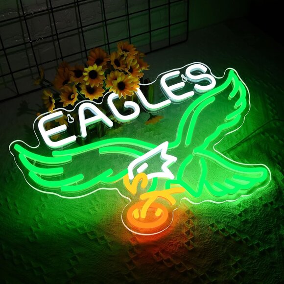 Team EAGLES Neon Sign Houston Neon Light - Picture 2 of 3